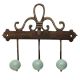 Solid Sage Green Ceramic Iron Hooks